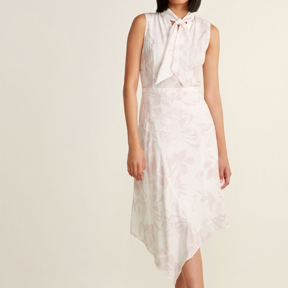 Max & Moi Pink Floral Silk Tie Dress